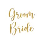 Bride & Groom Glasmarkører