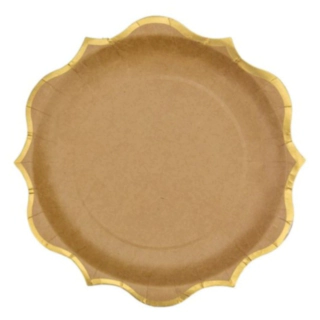 Paptallerkener Kraft/Guld
