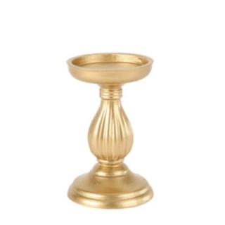 Barok Lysestage Mat Guld