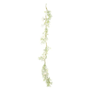 Kunstig Blomster Guirlande Hvid/Grøn
