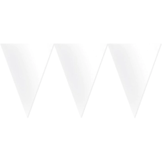Hvid Papir Flag Guirlande