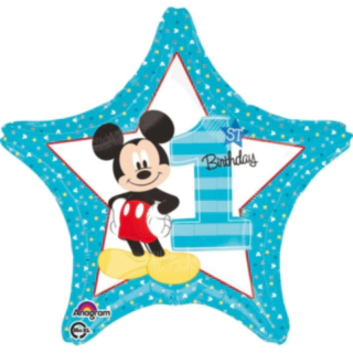Mickey Mouse® 1 Års Fødselsdag Folieballon