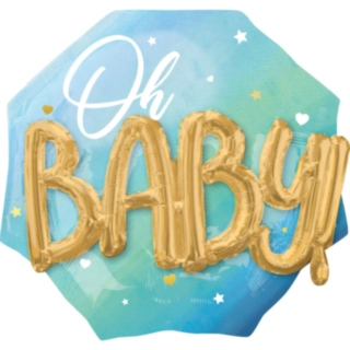 Oh Baby Folieballon Lyseblå