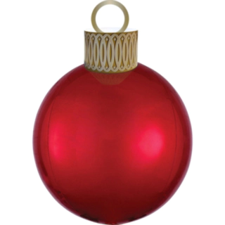 Julekugle Folieballon Rød