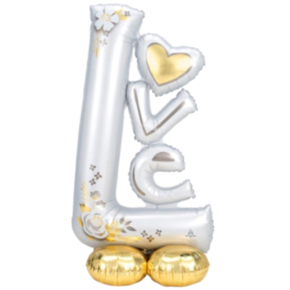 Love Mega Folieballon Hvid