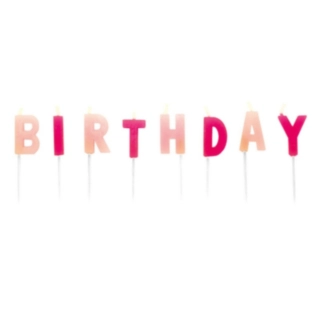 Birthday Kagelys Lyserød