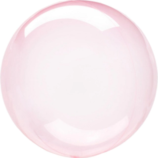 Transparent Rund Ballon Pink