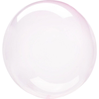 Transparent Rund Ballon Lyserød