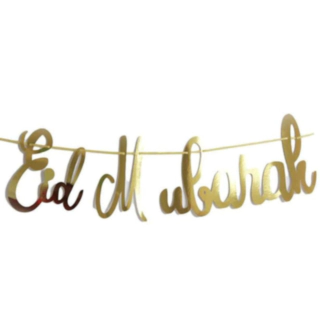 Eid Mubarak Guirlande Guld