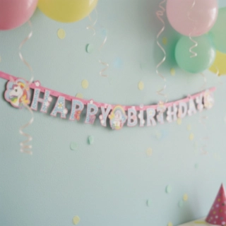 Enhjørning Happy Birthday Guirlande