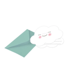 Rainbow And Cloud Invitationer