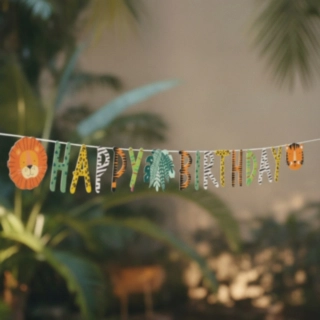 Jungle Happy Birthday Guirlande