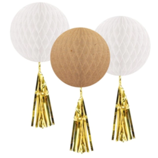 Honeycombs Loftpynt Hvid/Guld
