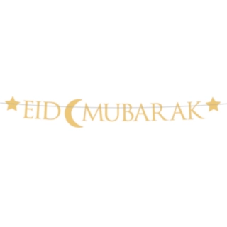 Eid Mubarak Guirlande Guld