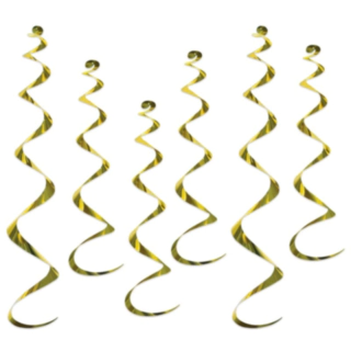 Metalliske Swirls Gul/Guld