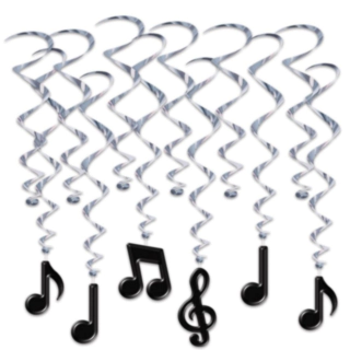 Musiknoder Swirls Sort