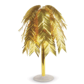 Metallisk Springvand Bordpynt Guld