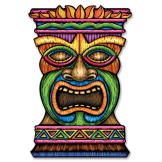 Stor Tiki Papfigur