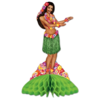 Hula Hula Kvinde Honeycomb Bordpynt