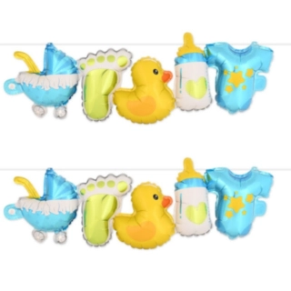 Babyshower Folieballonguirlande Blå