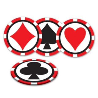 Casino Pokerchip Ølbrikker