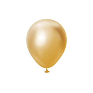 Premium Mini Latexballoner Chrome Guld
