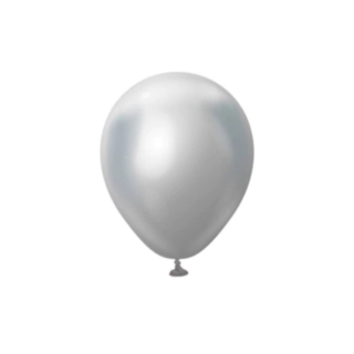 Premium Mini Latexballoner Chrome Sølv