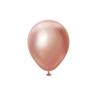 Premium Mini Latexballoner Chrome Rosaguld
