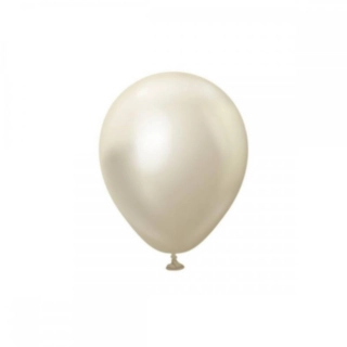 Premium Mini Latexballoner Chrome White Gold