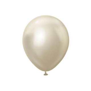 Premium Latexballoner Chrome White Gold