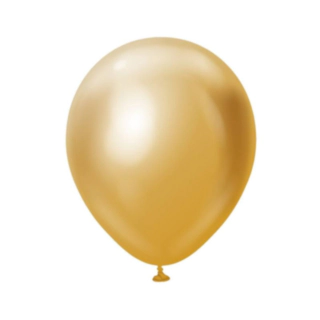 Premium Mellemstore Latexballoner Chrome Guld