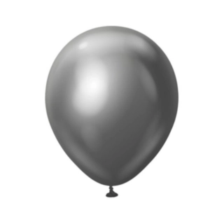 Premium Mellemstore Latexballoner Chrome Space Grey