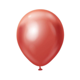 Premium Mellemstore Latexballoner Chrome Rød
