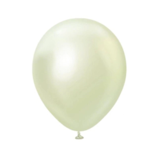 Premium Mellemstore Latexballoner Chrome Green Gold