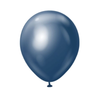 Premium Mellemstore Latexballoner Chrome Navy