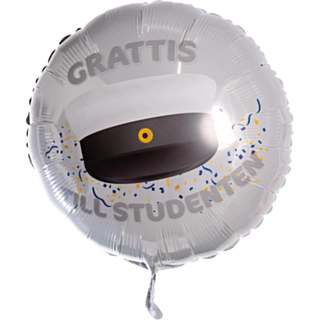 Rund Grattis Till Studenten Folieballon