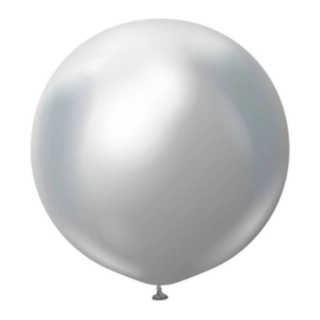 Premium Kæmpe Latexballoner Chrome Sølv