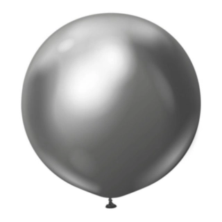 Premium Kæmpe Latexballoner Chrome Space Grey