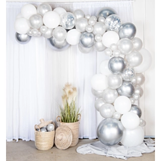 Deluxe Ballonbue DIY Sølv/Krom