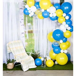 Deluxe Ballonbue DIY Gul/Blå