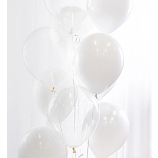 Ballonbuket Hvid