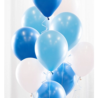 Ballonbuket Lyseblå