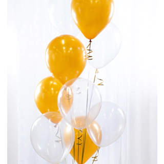 Ballonbuket Klar/Guld