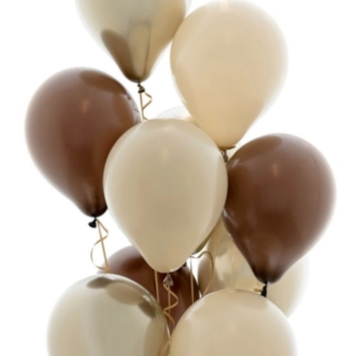 Premium Ballonbuket Beige/Brun