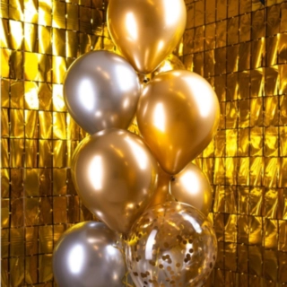 Glamour Ballonbuket Guld/Sølv