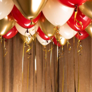 Elegance Ballonloft Rød/Guld