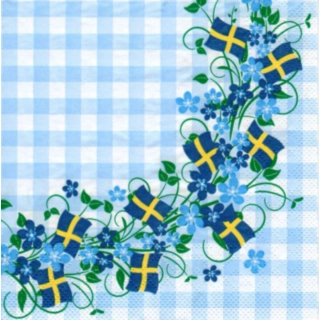 Blomstret Sverige Servietter