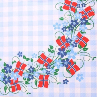 Blomstret Norge Servietter