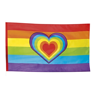 Pride Hjerte Flag