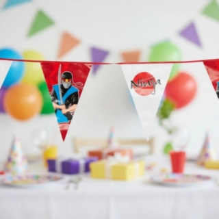 Ninja Party Vimpelguirlande